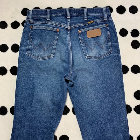 Wrangler 947STR Cowboy Cut Dark Faded Denim Bootcut Jeans - Picture 5 of 12